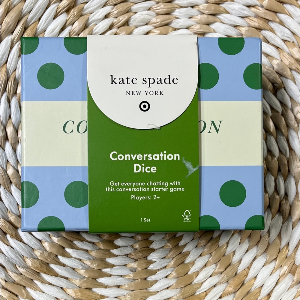Kate Spade x Target Green and Blue Conversation Dice - NIB